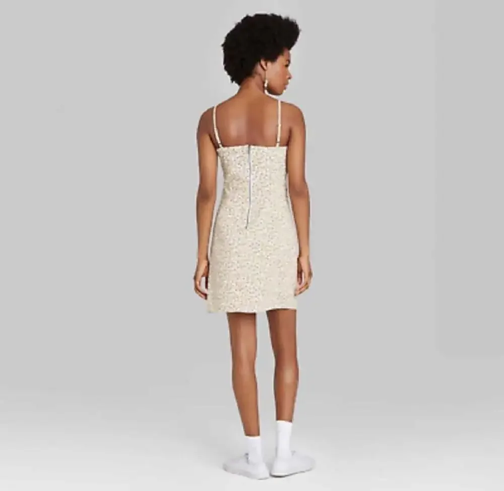 Wild Fable Yellow White Floral Mini Shift Dress A-Line - Picture 4 of 6